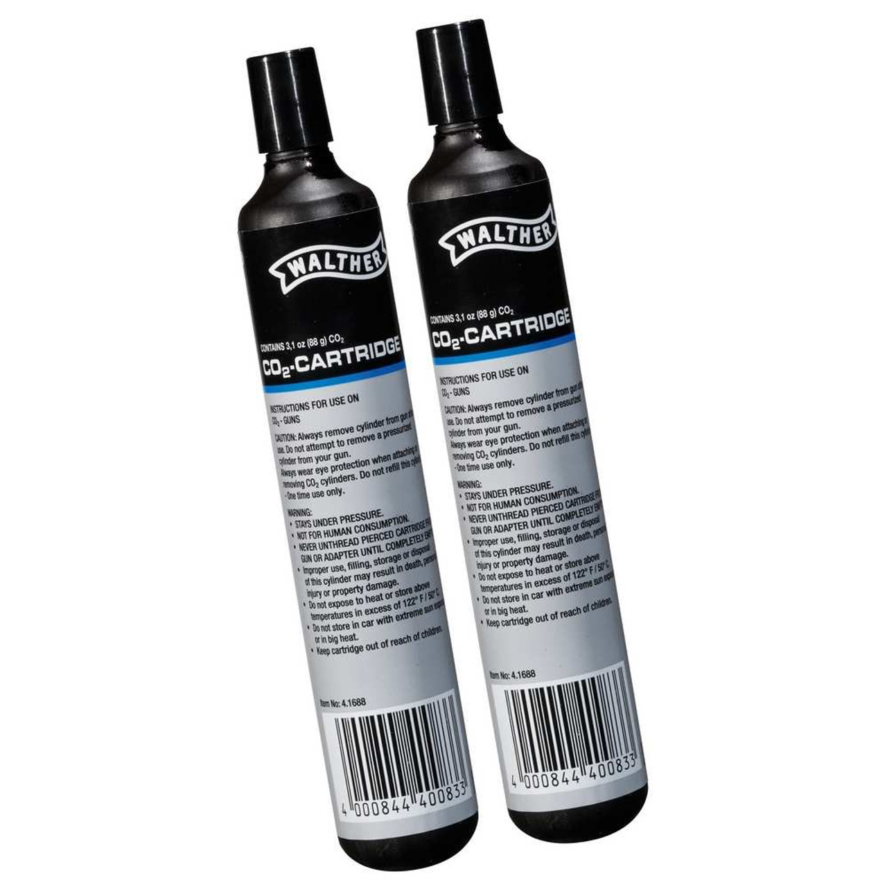 88 Gram Co2 Cylinders - 2 Pack