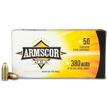 ArmscorPrecision - 380 Auto - 95gr - FMJ - 50rnd/Box 50031 Armscor Philippines