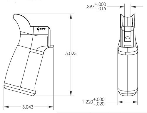 ENGAGE Tactical Pistol Grip Version 2 - Compatible with VR80