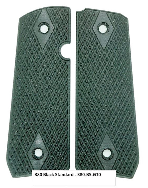 G10 Baby Rock 380 Grips - Black Standard 380-BS-G10 Stoner CNC