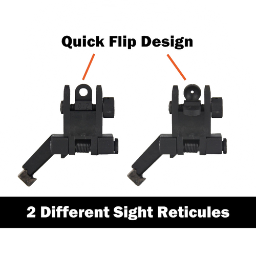 AR15 45 Degree Flip-up Offset Polymer Front & Rear Sights by J&E Machine Tech