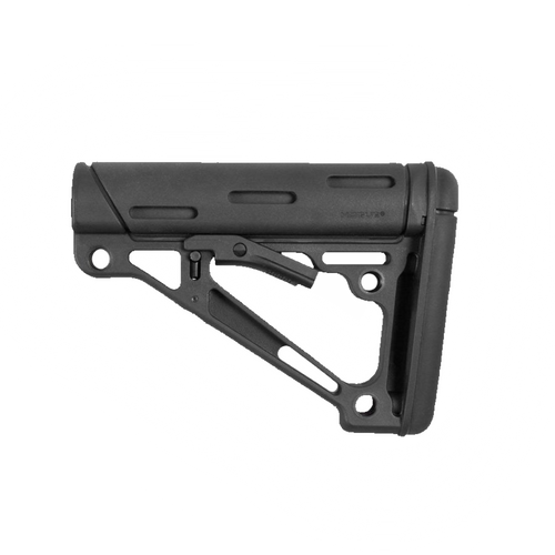 AR-15/M-16 Commercial OverMolded Collapsible Buttstock - Black Rubber by Hogue 15050 Hogue