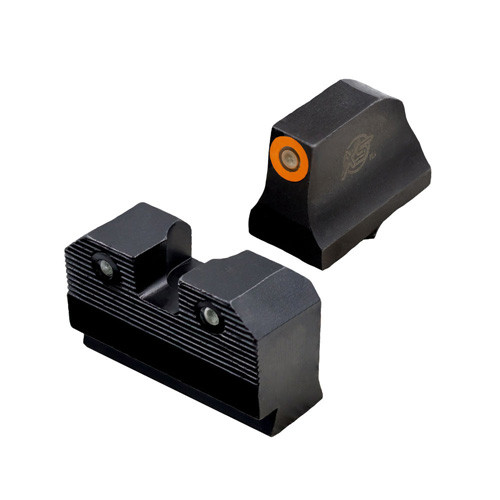 R3d 2.0 Suppressor Height Night Sights - Glock 17/19, Orange Tritium