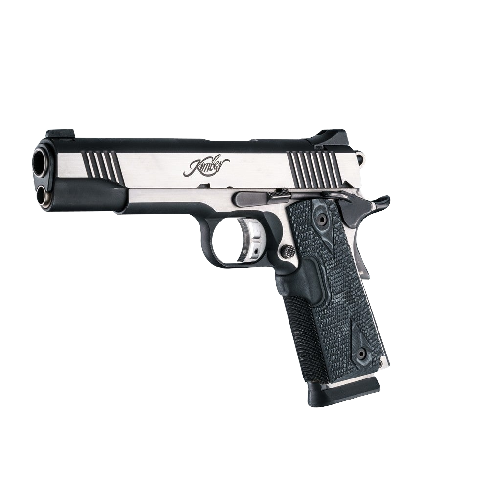 Hogue Piranha G10 Grip With Red Laser For Colt Officers Model 1911 - G-Mascus Black Finish