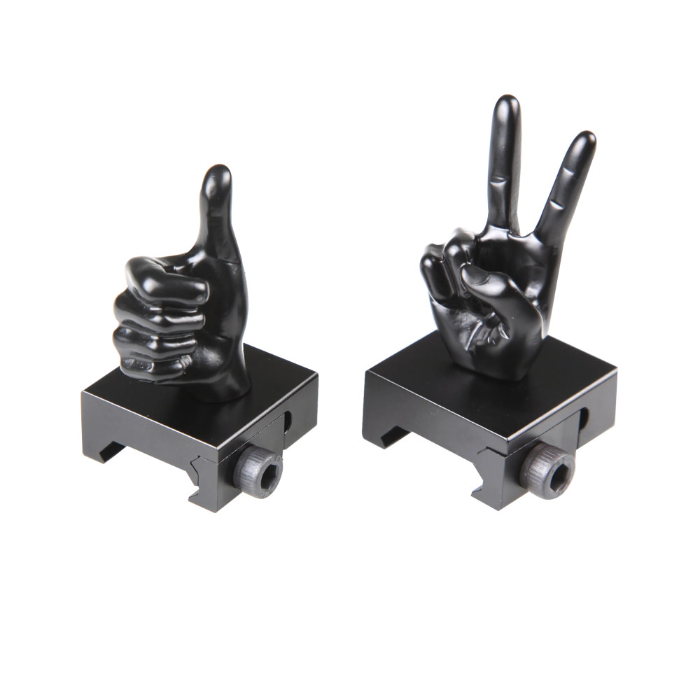 Novelty Finger Iron Sight Set Straight (V Hand & Thumbs Up) by Stinger