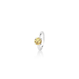 Topaz (November) Bold Solitaire Ring - Sterling Silver 925