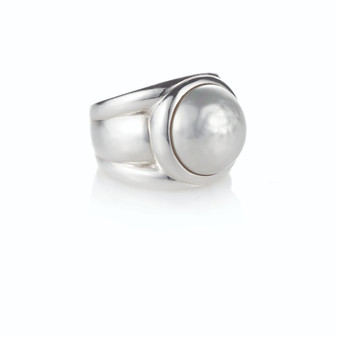 Sterling Silver 925 Classique Mabe Pearl Ring