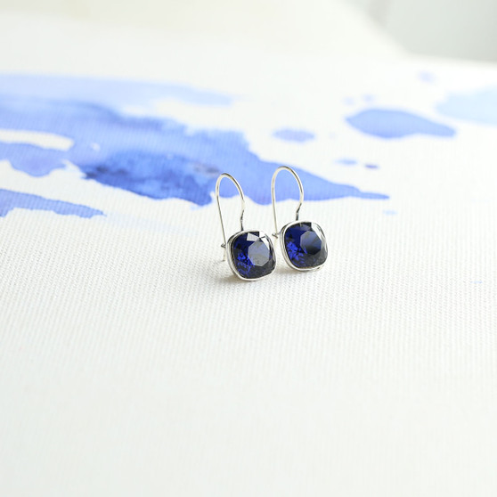Indigo Sapphire  Drop Earrings