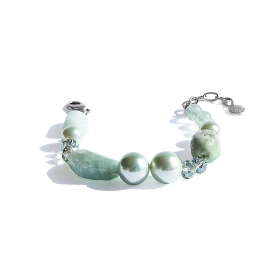 Mint Green Jade Beaded Bracelet