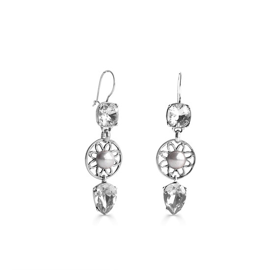 Crystal Georgie Pearl Earrings