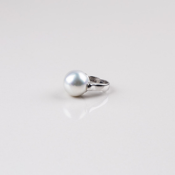 Modernist Pearl Ring