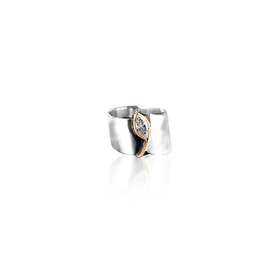 Winter Light Ring - Sterling Silver 925 ∙ 9ct Gold