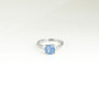 Bold Air Blue Opal Sterling Silver Solitaire Ring