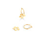 Gold Vermeil Sterling Silver Hoop Earrings With Detachable Daisy Charms