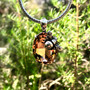 Light Colorado Topaz Bumble Bee Oval Crystal Pendant