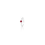 Ruby (July) Petite Solitaire Ring - Sterling Silver 925