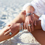 Light Azure Kierra Ring - RR449 - $65
Navaho Sterling Silver Bangle - B1614 - $81.50
Ocean Lovers Tennis Bracelet - B1607 19cm - $86.75
Shimmy Beach Bracelet - B1611 - $60