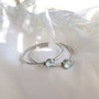 Neptune Light Azure Hoop Earrings