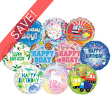 18 inch Children's Birthday Foil Pack (50 Balloons) 18 inch Children's Birthday Foil Pack (50 Balloons)