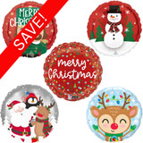 Christmas Character Icons Foil Balloons Pack.