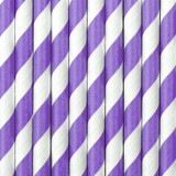 Lilac Striped Paper Straws (10) Lilac Striped Paper Straws (10)