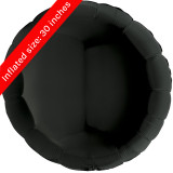 36" Black Round Foil Balloon (1)