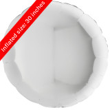 36" White Round Foil Balloon (1)