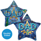A 19 inch For A Special Dad Star Foil Balloon, manufactured by Sensations.
