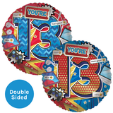 An 18 inch Gamer Gadgets Age 13 Foil Balloon, manufactured by Sensations.