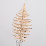 62cm Champagne Glitter Fern Leaf (1) 62cm Champagne Glitter Fern Leaf (1)
