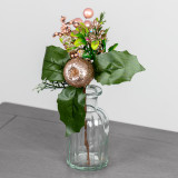 Rose Gold Apple Berry & Foliage Pick - 20cm (1) Rose Gold Apple Berry & Foliage Pick - 20cm (1)