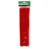 A pack of 50 30cm red pipe cleaners.