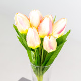 36cm Light Pink Tulip Bunch
