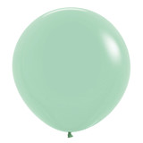 A pack of 3 24" Pastel Dusk Green Tea Latex Balloons, manufactured by Sempertex!