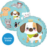 An 18 inch Kawaii Crown Puppy Foil Balloon, manufactured by Anagram.