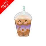 An 11 inch Boba Tea Sippy Friends Foil Balloon, manufactured by Anagram.
