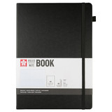 An A4 Sakura Black Ruled Notebook, measuring approx. 29.7cm x 21cm.