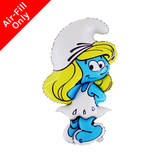 A 14 inch Smurfette Foil Balloon, manufactured by Grabo.