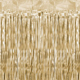 A 1m x 2m Gold Foil Fringe Door Curtain, manufactured by PartyDeco.