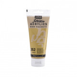A 100ml Tube of Metallic Gold Studio Acrylic Paint, manufactured by Pebeo.