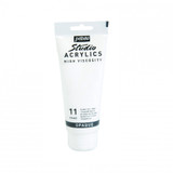 A 100ml Tube of Titanium White Studio Acrylic Paint, manufactured by Pebeo.