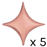 A 30 inch Rose Gold Starpoint Foil Balloons, manufactured by Prima.