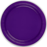 A pack of 8 Purple Paper Plates, manufactured by Oaktree. A pack of 8 Purple Paper Plates, manufactured by Oaktree.