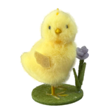 A Chick with Blue Flower Decoration, measuring approx. 10.5cm.