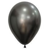 A pack of 50, 12" Silk Midnight Grey Latex Balloons, manufactured by Sempertex. A pack of 50, 12" Silk Midnight Grey Latex Balloons, manufactured by Sempertex.