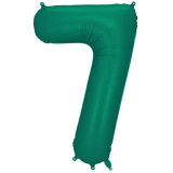 A 34 inch Bottle Green Number 7 Foil Balloon, manufactured by PartyDeco. A 34 inch Bottle Green Number 7 Foil Balloon, manufactured by PartyDeco.
