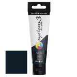 A 59ml tube of System 3 Paynes Grey Acrylic Paint.