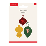 A Christmas Baubles Metal Die Set, manufactured by Crafter's Companion. A Christmas Baubles Metal Die Set, manufactured by Crafter's Companion.