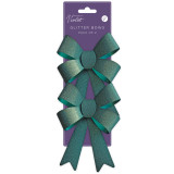 A set of 2 Green Glitter Gift Bows. A set of 2 Green Glitter Gift Bows.