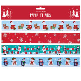 A Pack of Christmas Santa Snow Assorted Paper Chains.